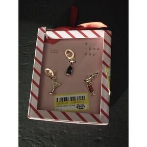New Target A New Day Set Of 3 Martini Charms For Bracelet